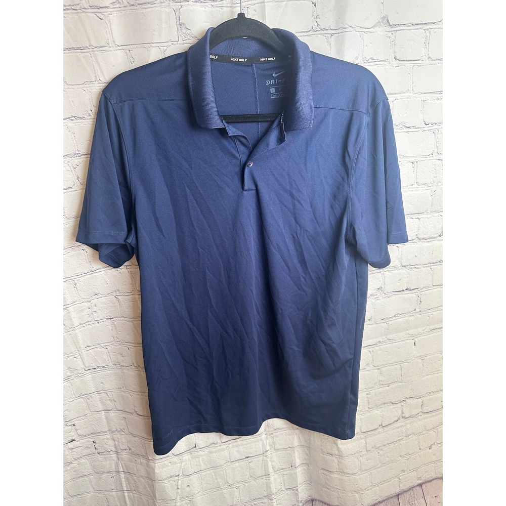 Nike Golf Dri-FIT Polo Shirt Athletic Fit Performance Blue Small